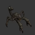 Game Movie Character Crab Like Creature With Glowing Yellow Eyes And Mechanical Claws
