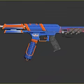 NERF Toy Weapon Blaster Featuring Blue and Orange Color Design for Kids Play