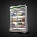 Modern Freezer Refrigerator Display Freezer 3d model
