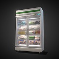 Modern Freezer Refrigerator Display Freezer 3d model