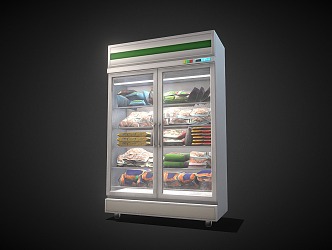 Modern Freezer Refrigerator Display Freezer 3d model