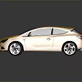 Yellow Modern Compact Sedan With Sleek Body Black Roof And Silver Wheels