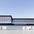 Modern Sales Office Building Simple Sales Office Commercial 3d model