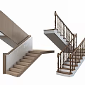 Modern and Classic Staircase Designs Featuring Wooden Treads White Side Panels and Railings