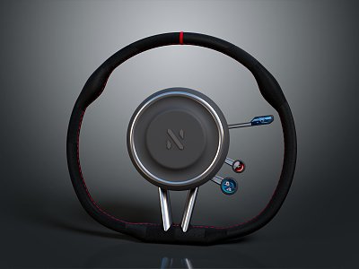 Hyundai steering wheel car steering wheel auto parts 3d model