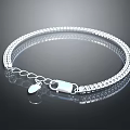 Shiny Silver Bracelet Jewelry With Thin Chain And Heart Shaped Charm