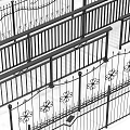 Wrought Iron Decorative Fence With Floral Scrollwork And Ornate Panels For Outdoor Landscaping