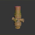 Pipe water pipe valve iron pipe fitting flange tee joint pipe water pipe valve 3d model