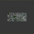 3D Urban Architectural Model Featuring High Rise Buildings Green Spaces And Diverse Structures