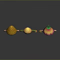 Anthropomorphic Fruit Characters In Pineapple Strawberry Hats Standing With Colorful Costumes And Small Fruits