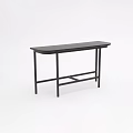 Modern Black Console Table with Slim Metal Frame and Clean Design 3d model