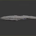 Futuristic White Spaceship 3D Model With Streamlined Design For Space Exploration
