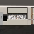 Modern Kitchen With White Cabinets Marble Countertop And Built In Appliances