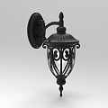 European-style outdoor wall lamp 3d model