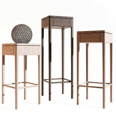 Modern Wooden Plant Stands with Different Styles for Home Interior Decor 3d model Modern Wooden Plant Stands with Different Styles for Home Interior Decor 3d model