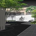 Sunac Lakeside Garden Landscape Design With Modern Building Green Trees And Entrance Area
