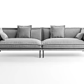 Modern double sofa 3d model