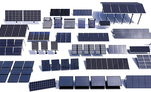 Solar Photovoltaic Panel Solar Water Heater Solar Power Panel Photovoltaic Panel Solar Panel 3d model