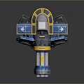 laser tower turret turntable sci-fi tower defense game tower defense sci-fi turret game turret game turret 3d model