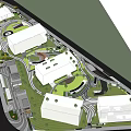 Residential Landscape Design Featuring Modern Buildings Green Spaces And Walking Paths