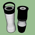 Two Stylish Transparent Cups With Modern Black Lid And Ergonomic Handle Design