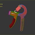 Red Hand Gripper Sports Equipment With Spring And Black Handles For Fitness Training