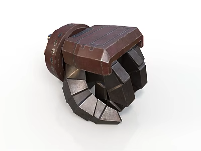 Sturdy Industrial Mechanical Claw Device With Metal Construction And Brown Black Design 3d model