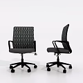 Modern Office Chairs With Mesh Back Fabric Seat Ergonomic Design Armrests And Swivel Wheels