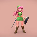 Modern Game Character Samurai 3d model