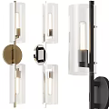 Modern Wall Lamps With Transparent Glass Shade And Metal Frame For Interior Lighting