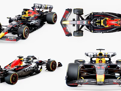 Formula 1 Race Car Design With Multiple Angles And Aerodynamic Features 3d model