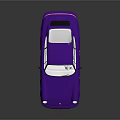 Purple Porsche Sports Car With Classic Design Shiny Exterior And Round Headlights