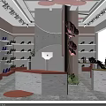 Amanlee's Modern Shoe Boutique With Pink White Decor Shoe Shelves Shoes Marble Counters And Plants
