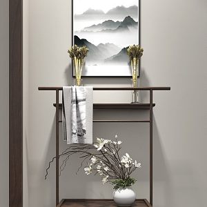 New Chinese-style Storage Rack Combination 3d model