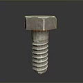Silver Metal Bolt With Industrial Design And Chrome Finish Mechanical Fastener Component