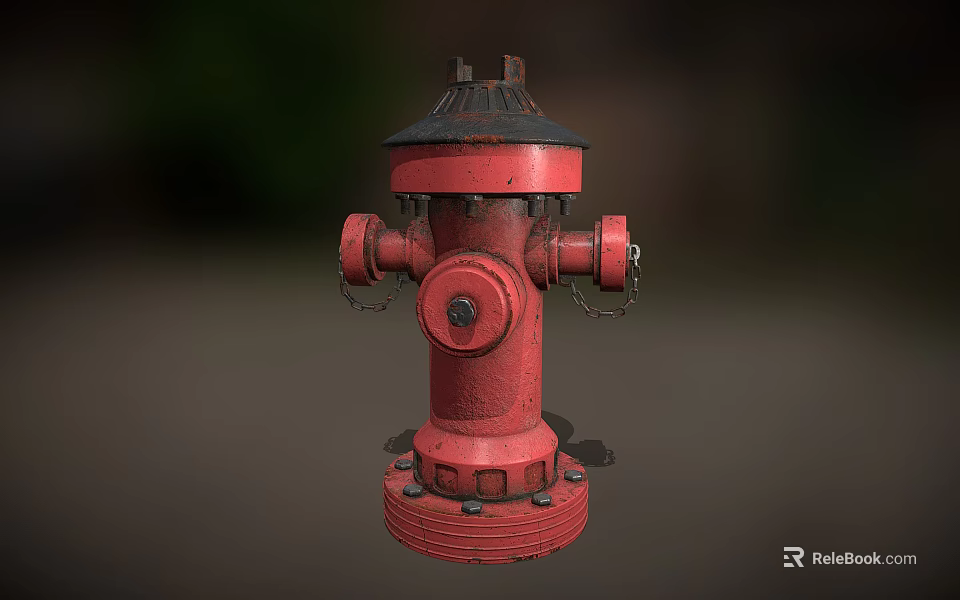 Red Fire Hydrant Essential Public Fire Safety Equipment for Emergency Fire Response 3d model 