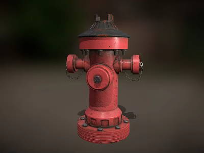 Red Fire Hydrant Essential Public Fire Safety Equipment for Emergency Fire Response 3d model