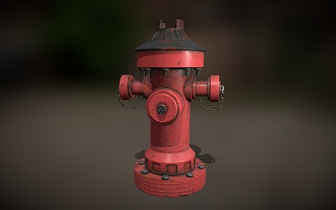 Industrial LOFT fire hydrant road fire hydrant fire fighting facilities 3d model