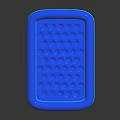 Blue Square Inflatable Pool with Layered Edges Textured Bottom for Kids Summer Water Play Equipment