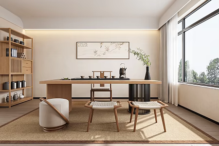 New Chinese Tea Room 3d model