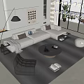 Modern Sofa Coffee Table Combination Sofa Coffee Table 3d model