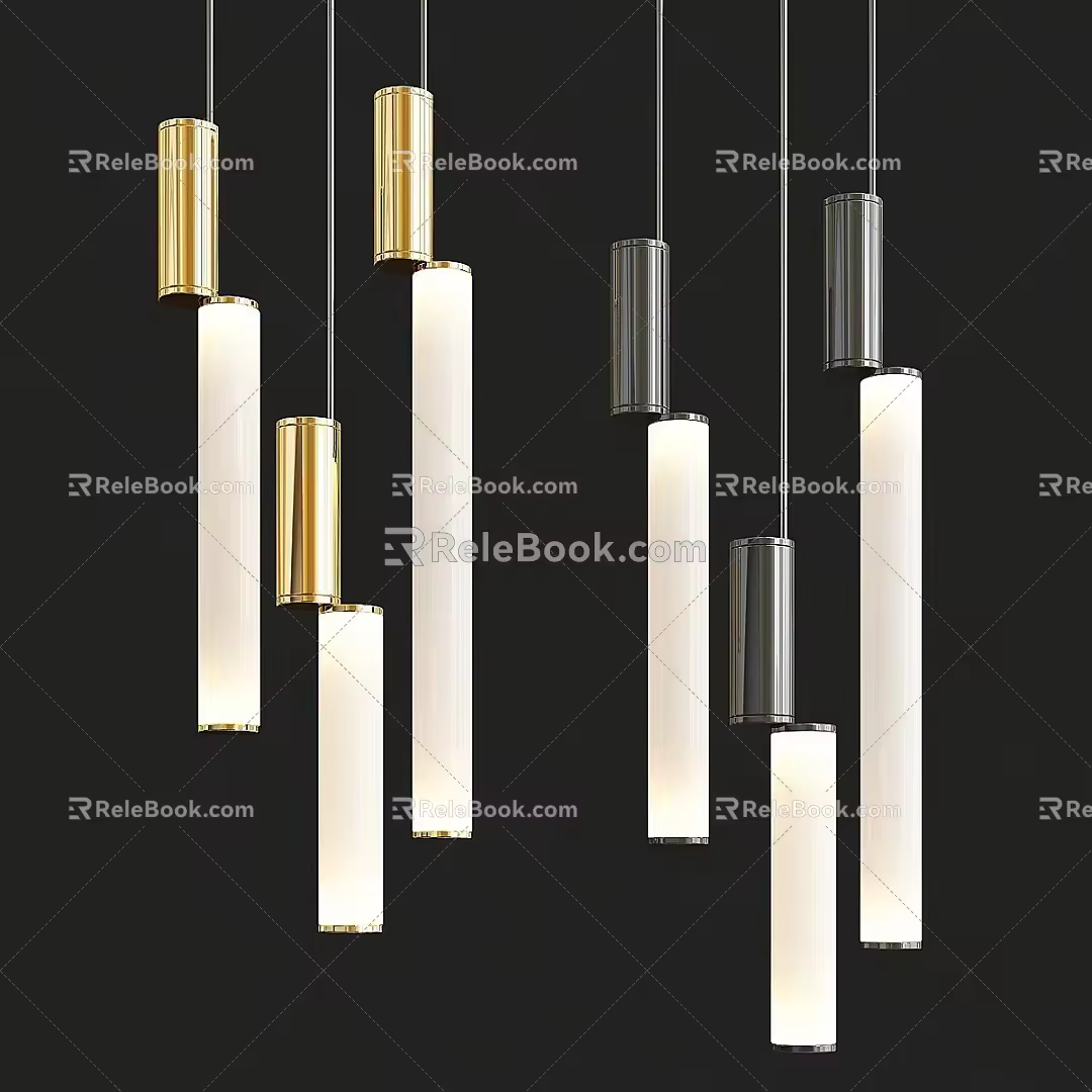 Modern chandelier signal vertical 3d model