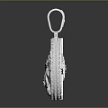 Intricate Silver Wolf Head Sculpture Pendant With Circular Decorative Border Detail