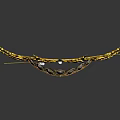 Golden Crown With Intricate Filigree Design And Sparkling Diamond Details