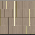 Wooden Wall Paneling With Integrated Lighting 3d model