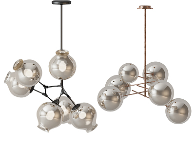 Modern chandelier luminaire combination model