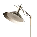 Modern Floor Lamp With Conical Shade And Adjustable Metal Stand For Living Room