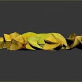 Yellow Star Fruit Whole And Sliced Pieces On Dark Background With Reflection