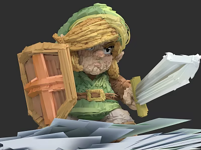 Classic Link Virtual Characters The Legend of Zelda 3d model