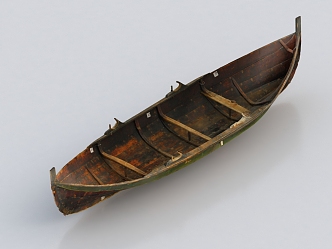 Boat Wooden Boat Rowing Paddle Boat Paddle Kayak Boat 3d model